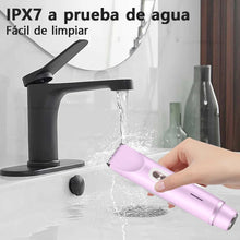 Cargar imagen en el visor de la galería, Afeitadora eléctrica para mujer 2 en 1, afeitadora eléctrica para vello púbico, resistente al agua IPX7, para uso en seco y húmedo, afeitadora de el cuerpo.